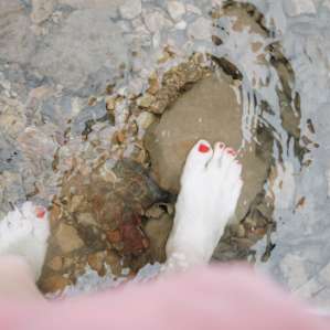 I made the mistake of not bringing water shoes.