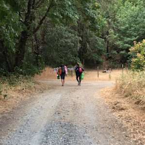 Hike up to camp