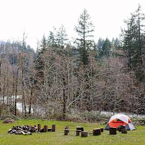 We only had one tent, but there is plenty of space for more.