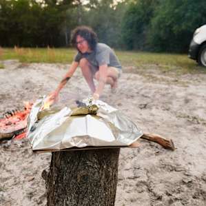 About to try campfire pizza...