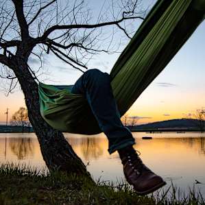 Relaxing after a long day.