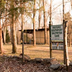 Turn in here! Entrance to Southport Cave and campsites