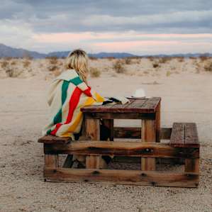 people desert picnic table