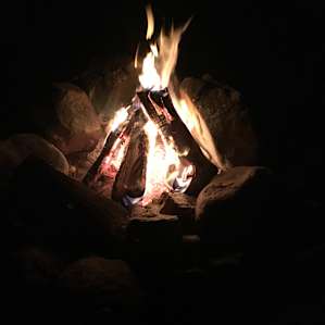 Great firepit for chilly evenings