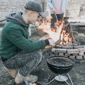Even in a city you can have a traditional campfire!