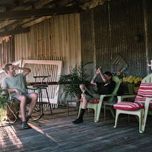 The main lodge has a really cool back porch area. Scenic and comfortable.
