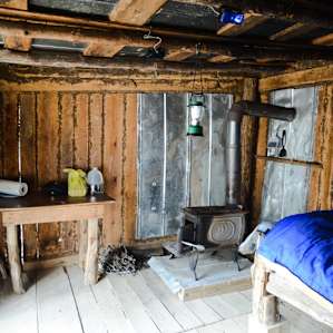 The wood burning stove was so nice to have if we needed it.