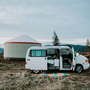 My get-up for the weekend. Camper van + Yurt = the most comfortable camping there ever was.