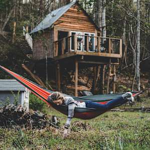 Plenty of room to string up your hammock for some outdoor relaxation.