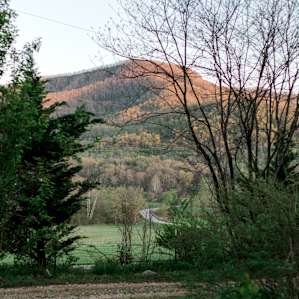 Beautiful evening mountain views from Kelli's garden area.