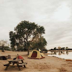 tent picnic table lodging