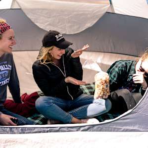 Popcorn and camping is always a good idea!