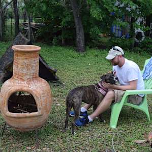 Cool chimineas were at nearly all of the tent sites
