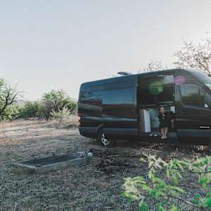 Our campsite in the morning