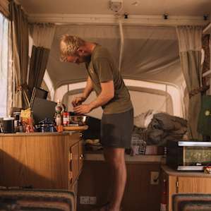 Making breakfast in the morning
