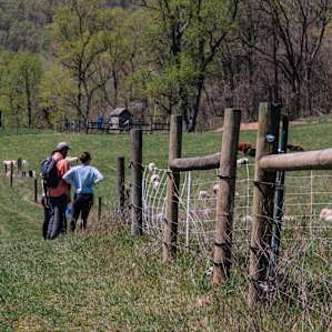 Leaving the property to go hiking