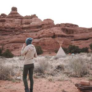people lodging camper