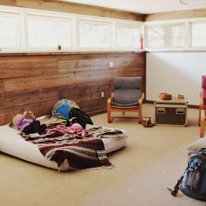 We camped out on air mattresses in one of the four well-heated sleeping rooms. Plenty of space and nice and bright. Stephen said they'll soon be filled with bunks and hammocks for sleeping.