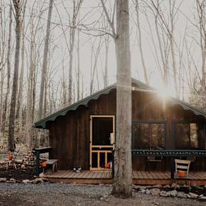 Lumberjack Cabin at sunset!