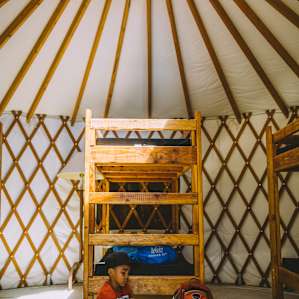 Spacious sleeping area would be more than enough room for a group of 6.