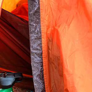 Frost on our tent in the morning