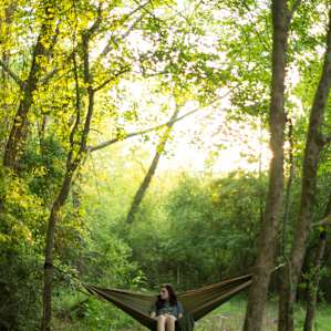So many great options for hammock camping on the property.