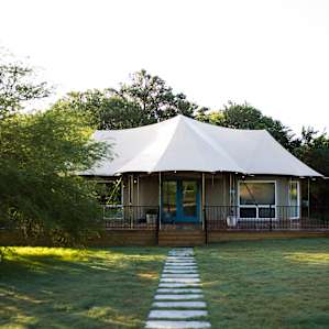 Morning at the safari tent.