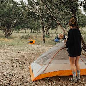 tent people lodging