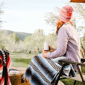 The fire pit made for a comfy hang out spot!