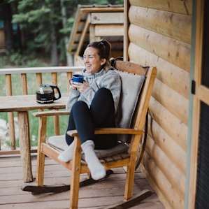 This rocking chair was the sweetest way to enjoy the sounds of nature--literally all we could hear!