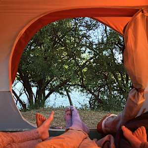 Lake front camping was great! This is the view from site 104.