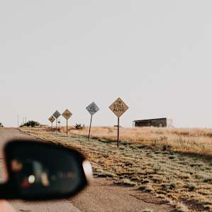 As a local it was really fun to explore my own town. There are hundreds of these mock traffic signs that were created by an artist in Amarillo. It was neat to see some of them as we entered the property. They're dispersed all around Amarillo.