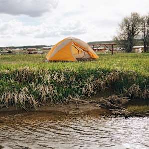 right on the river