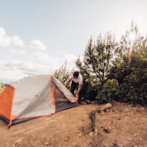 tent people lodging