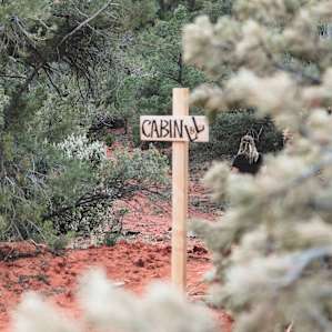 walking to the cabin
