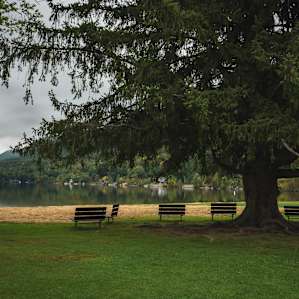 Perfect spot to sit and watch over Lake Dunmore.