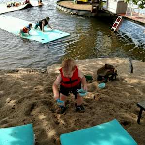 Tired of the water and still having a blast!