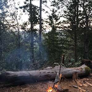 campfire at site 1