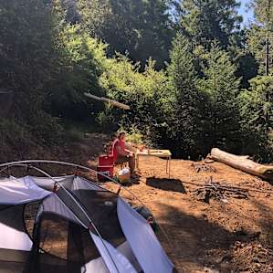 campsite 1 at the top of the property