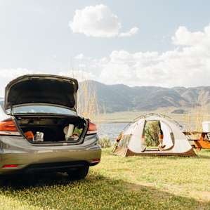 tent mountain picnic table