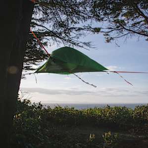 Your sleeping space for the night! There will be a ladder underneath the tent to help you get in and out.