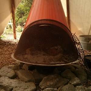 fireplace at the foot of your bed