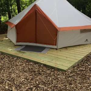 Yurt-style tent at Stone Creek Farm