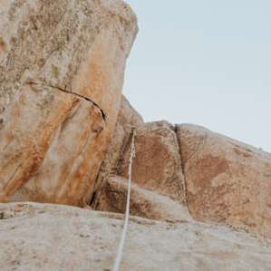 Rope climbing to the top