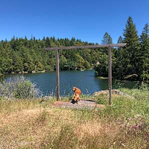 Overlook of the reservoir on the hike around it