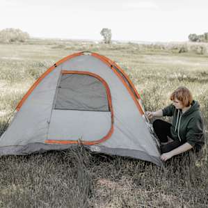 tent people lodging