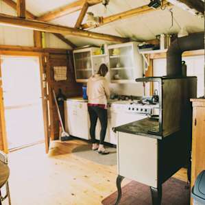 Kitchen is a wonderful mix of rustic charm and modern convenience!