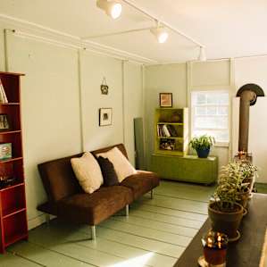 Light and airy cottage interior downtairs.