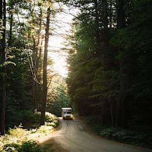 The gorgeous country road leading to Nick and Tara's property.