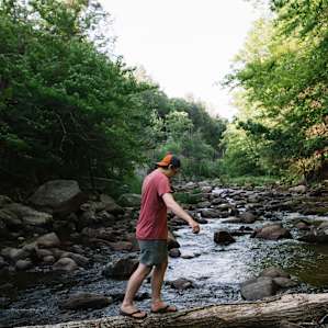 Exploring down by the river.